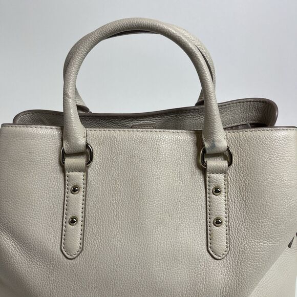 Kate Spade Larchmont Avenue Evangelie Leather Satchel Warm Vellum WKRU5376 - Picture 10 of 15